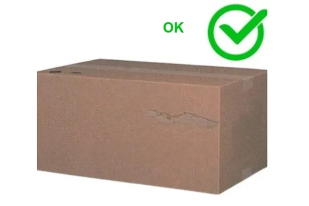 En boks med grønn logo