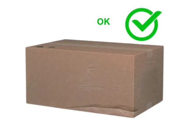 En rektangulær boks med grønn logo